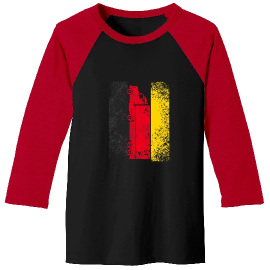 Truck Fun Driver 18 Wheeler Trailer Truck Germany Flag Baseball Tees