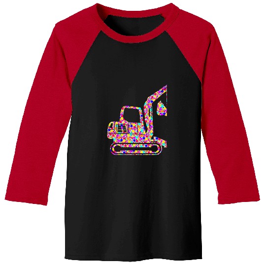 Excavator Fun International Dot Day Colorful Dotted Excavator 1 Baseball Tees