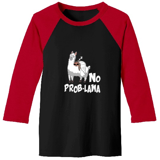 Sloth Pet Gift No ProbLama Sloth with Sunglasses Hipster Alpaca Lama Baseball Tees