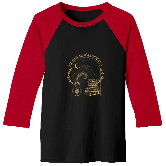 Book Fun Fictional Wanderlust Book Aesthetic Cottagecore Reading Nerd Baseball Tees