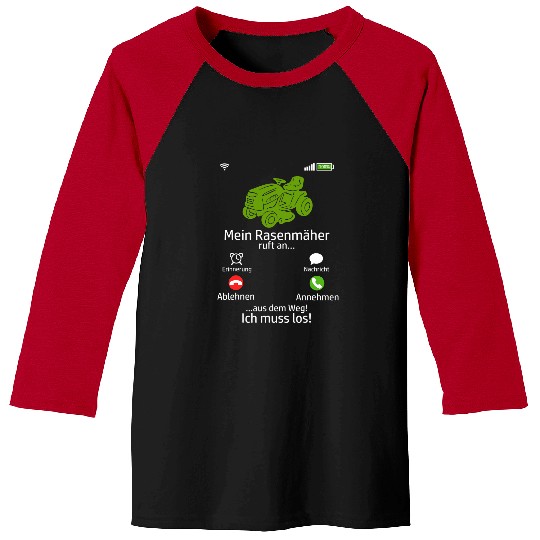 Lawn Mower Fun Gardener garden lawn mower robot Baseball Tees