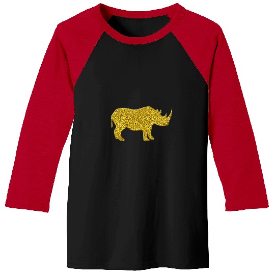 Rhino Pet Rhino vintages Gold Retro Symbol Baseball Tees