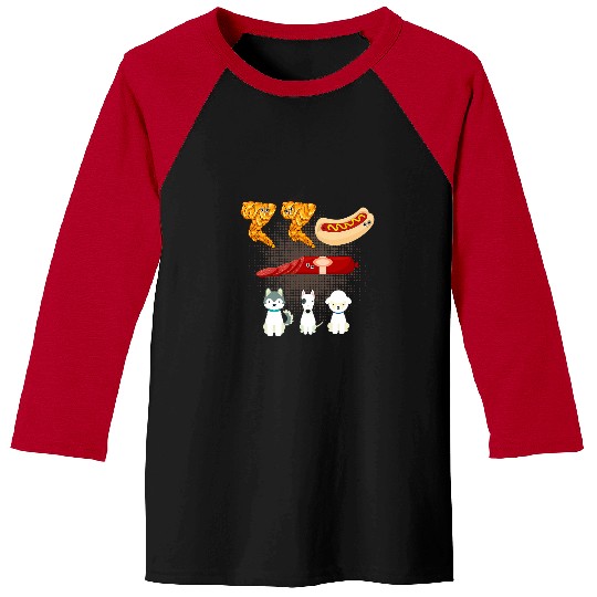 Chicken Pet Wing Macaroni Song For Foodie Music Lover Baseball Tees
