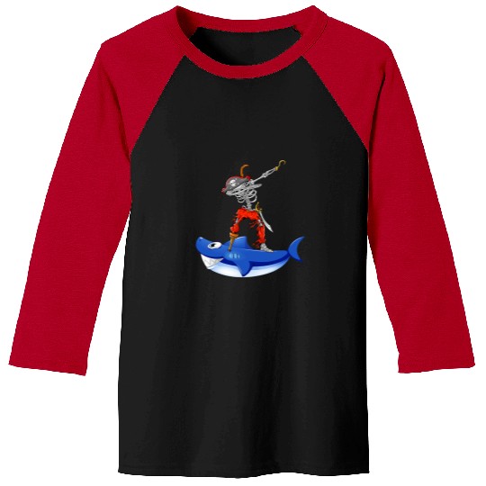 Shark Pet Pirate and Shark Halloween Costume Cool Baseball Tees