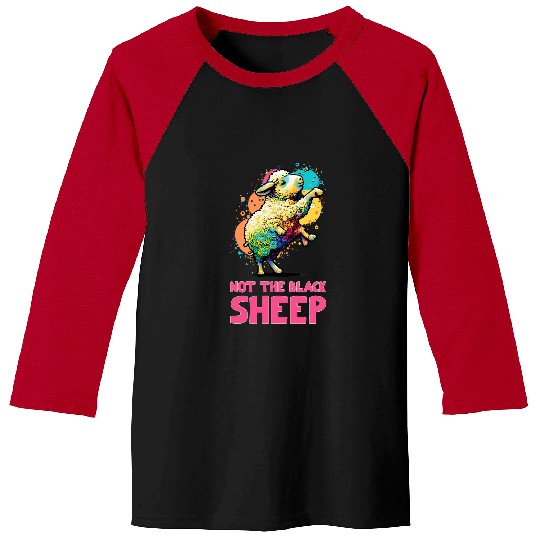 Sheep Pet Not the Black Sheep Sheepherders Farmer Wool Baseball Tees