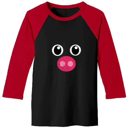 Pig Pet This Is My Human Costume Im Really A Pig Costume Pig Face Baseball Tees