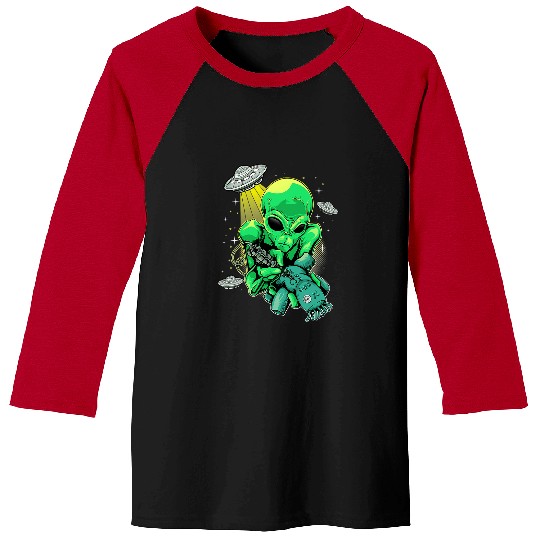Aliens UFO Womens Mind Control 2Extra Terrestrial Alien Voodoo Womens Baseball Tees