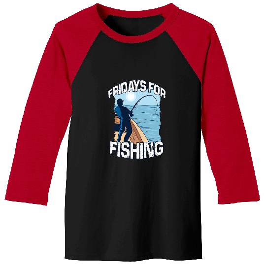 Fishing Fun Angler rod fishing sport fishing deep sea fishing 072 Baseball Tees