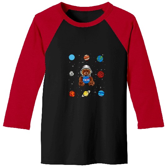 Astronaut Job NASA Astronaut TeddyBear Planets Worm Baseball Tees