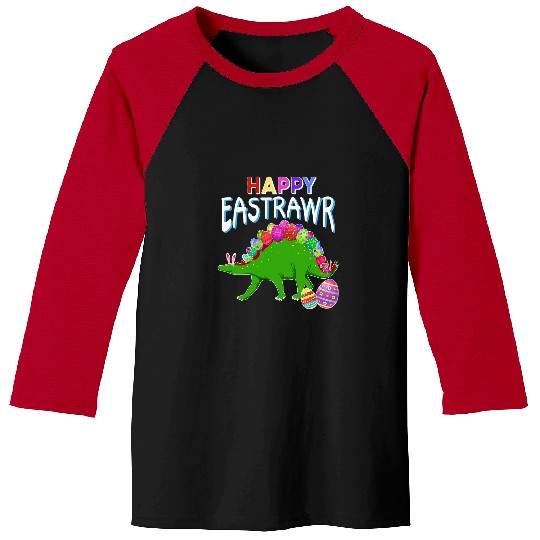 Dinosaur Pet Easter Egg Happy Eastrawr T rexs Bunny Boys Kids Baseball Tees