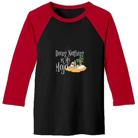 Sheep Pet Doing Nothing Is My Mojo Sheep On Beach Drinking Margarita Baseball Tees