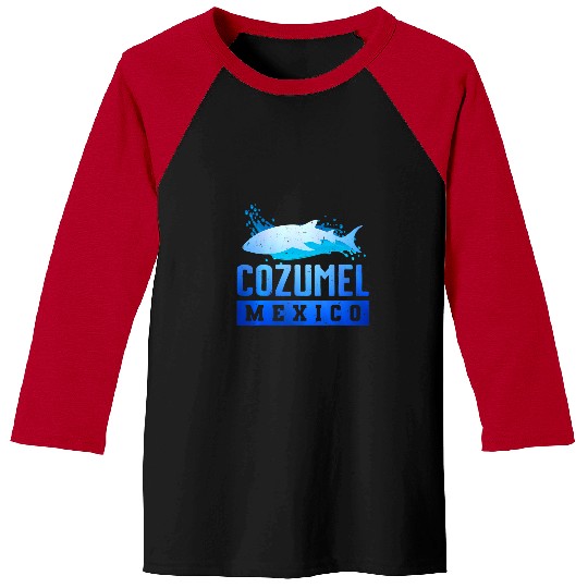 Shark Pet COZUMEL MEXICO Shark Caribbean Beach Vacation Trip Vintage 7 Baseball Tees