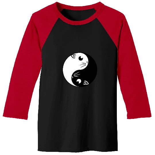 Gerbil Pet Yin Yang Feng Shui Ying Yang Bunny Black and White Gerbil Baseball Tees