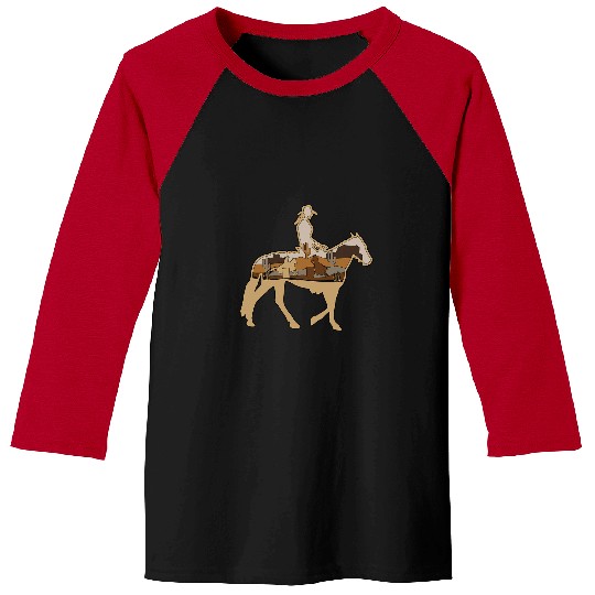Horse Pet Riding Barrel Racing Western Rodeo Cowgirl Country Baseball Tees