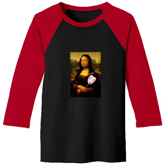 Funny Mona Lisa Art History Geisha Leonardo da Vinci Leonardo Da Vinci Baseball Tees
