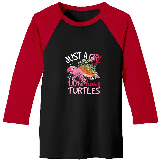 Turtle Pet Just Girl Who Loves Turtles Pink Turtle Lovers 2 Baseball Tees