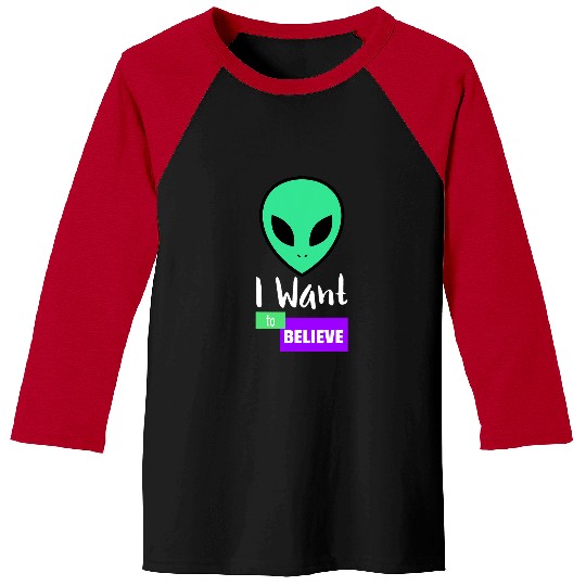 Aliens UFO Head I Want to Believe 2UFO Hunter 2Alien Lover Baseball Tees