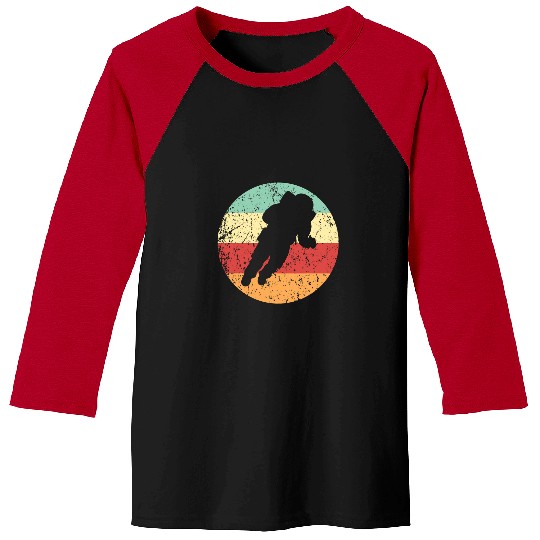 Astronaut Job Space Science Astronaut Silhouette Cool Retro 1970s Style Baseball Tees