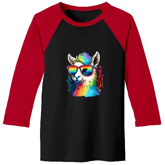 Llama Pet lesbian lgbt gay pride Baseball Tees