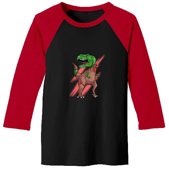 Dinosaur Pet Zombie Dinosaur TRex Halloween Theme Costume for Kids Adult Baseball Tees