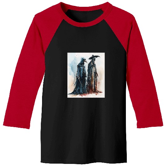 bests Friend Grim Reaper and Plague Doctor Healing Duo Art Baseball Tees