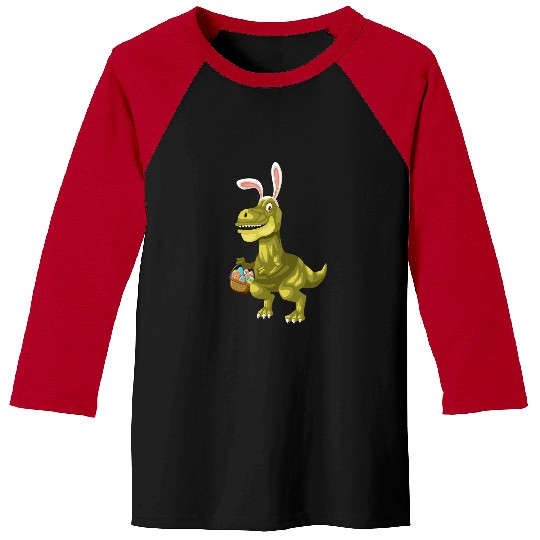 Dinosaur Pet Easter Dinosaur Easter Bunny Dinosaur Easter Bunny TRex Baseball Tees