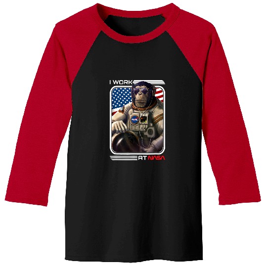 Astronaut Job NASA Astronaut monkey Worm Insignia cool Baseball Tees
