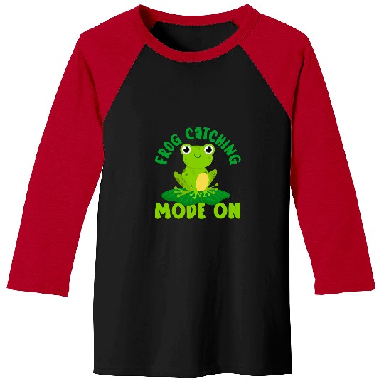Frog Pet Catching Mode On Frog Hunter Toad Baseball Tees