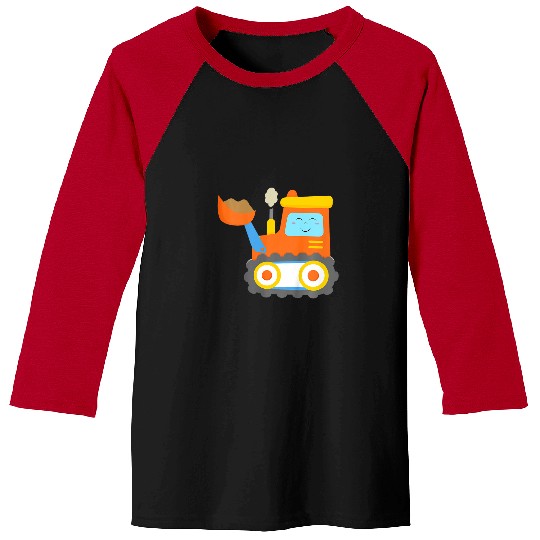 Excavator Fun Kids Toddler Boys Digger Cute Excavator with Sand in Shovel Baseball Tees