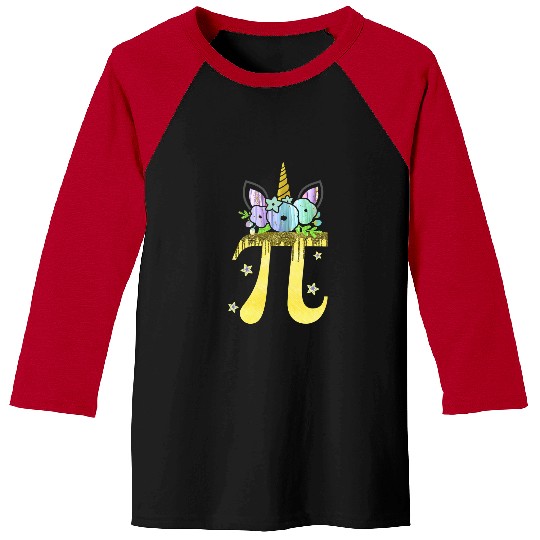 Unicorn Pet Face Pi Day Tee for Math Nerd Geek Women Girls Baseball Tees