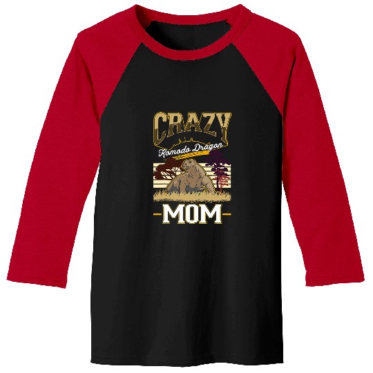 Komodo Pet crazys Komodo Dragon Mom Monitor Lizard Girl Baseball Tees