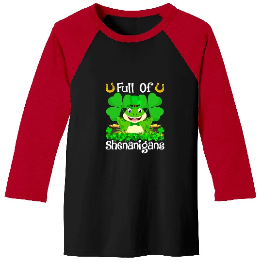 Frog Pet Full Of Shenanigans Frog St Patricks Day Baseball Tees