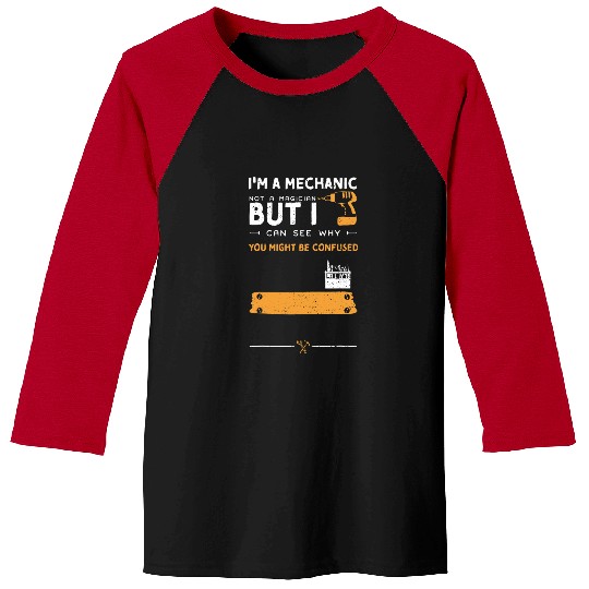 Mechanic Humor Im A Mechanic Not A Magician Bu    Handyman Baseball Tees