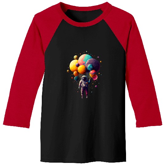 Astronaut Job Space Balloons Moon Mars Planets Astronaut 3 Baseball Tees