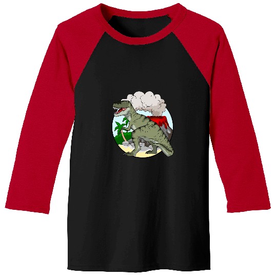 Dinosaur Pet TRex Dino Saurian Tyrannosaurus Rex Baseball Tees