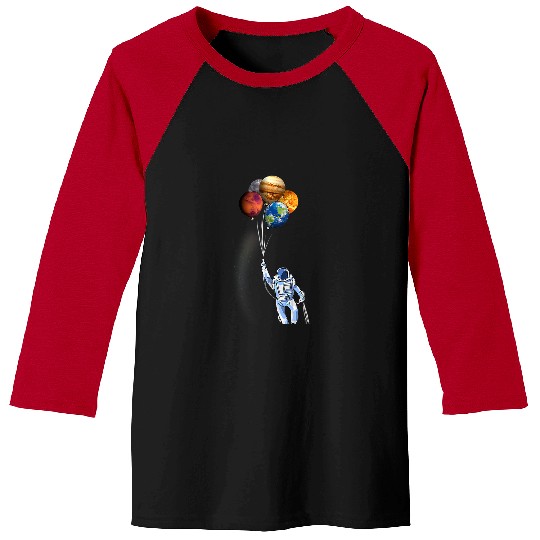 Astronaut Job Space Balloons Moon Mars Galaxy Outer Space Kids073 Baseball Tees