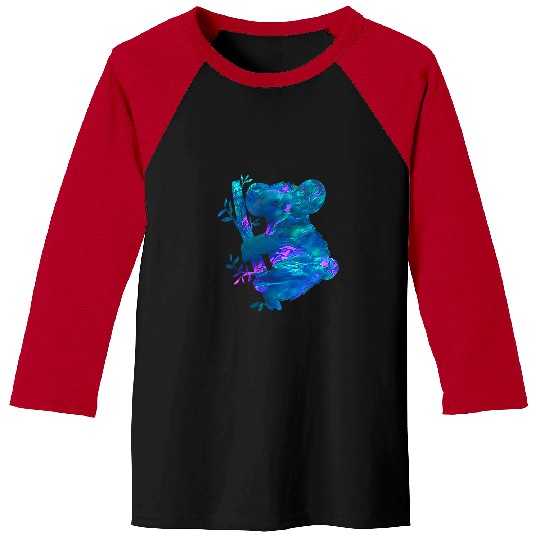 Koala Pet Cyan Blue Violet teal Koala For Animals Lover Baseball Tees