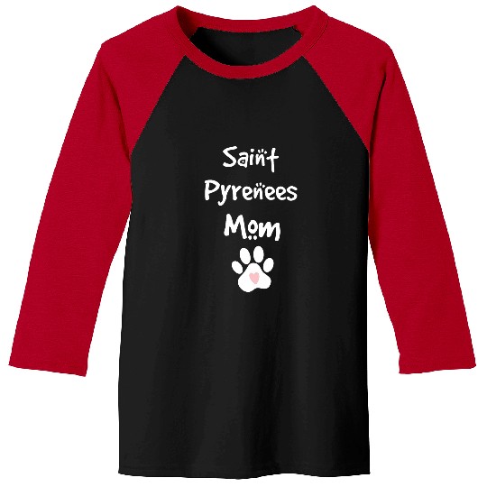 Saint Bernard Pet Pyrenees Mom Great Pyrenees Saint Bernard Mix Breed Baseball Tees