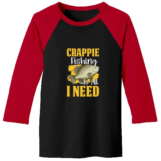 Fishing Fun Crappie Fishing Spot Carolina Crappie Fisher Lure Baseball Tees