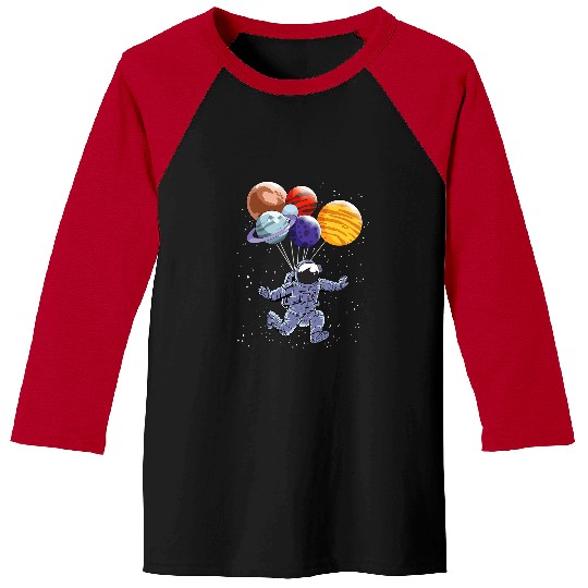 Astronaut Job Space Balloons Moon Mars Planets Spaceman Baseball Tees