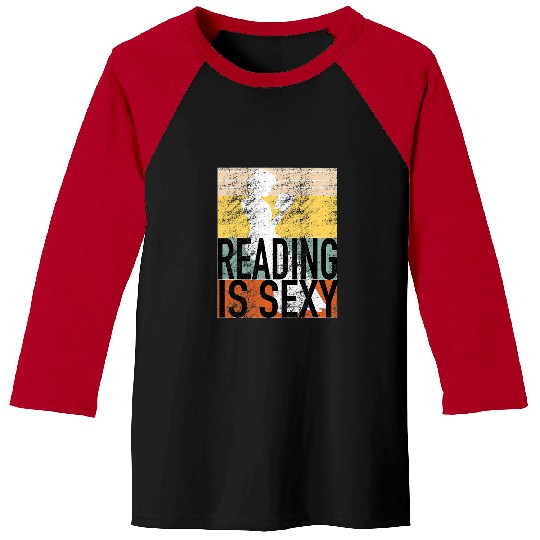 Book Fun Reading is Sexy vintages 50s Retro Distressed Style Baseball Tees