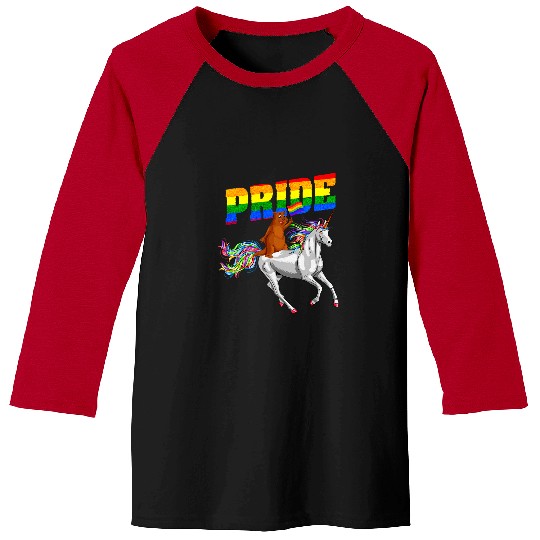 Unicorn Pet LGBT Pride Sea Otter Unicorn Gay Pride Rainbow LGBTQ Cute Baseball Tees