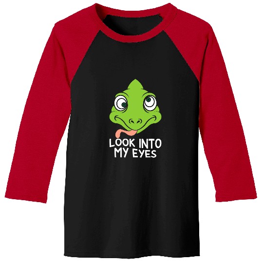 Chameleon Pet In The Eyes Reptiles Baseball Tees