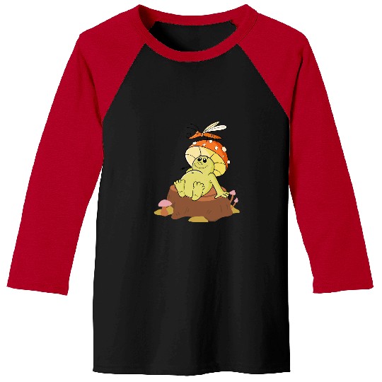 Frog Pet Cottagecore Aesthetic Frog Mushroom Hat Toad Goblincore Baseball Tees