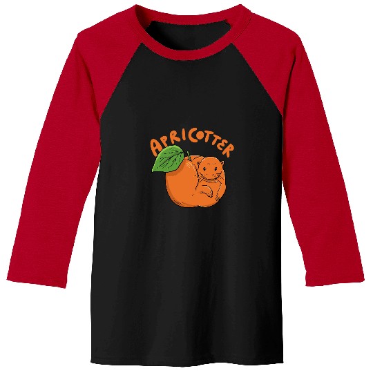 Otter Pet Otters Animal Food Apricot Fruit Apricotter Baseball Tees