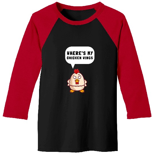 Chicken Pet Wings Fried Chicken And Chicken Nuggets Buffalo Wing 3 2 Baseball Tees
