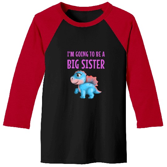 Dinosaur Pet Kids Im going to be a Big Sister Cute kids dinosaur tee Baseball Tees