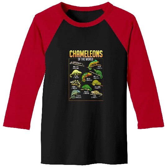 Chameleon Pet of the World Educational and Enthralling Reptile 2 Baseball Tees