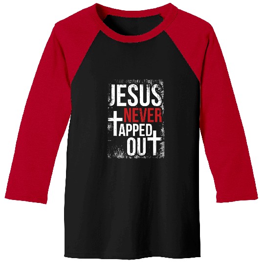 Sport Wrestling Jesus Never Tapped Out Christian Wrestling Faith Christian Baseball Tees
