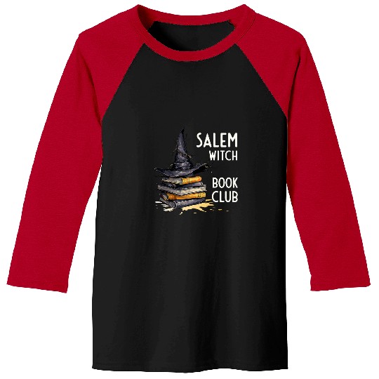 Book Fun Salem Witch Book Club Halloween for Bookworms Feminist Baseball Tees